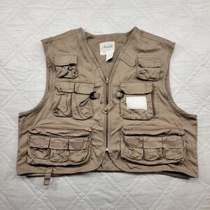 Ausable tan fishing vest size XL‎